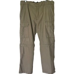 Wear First Cargo Pants Mens 36x30 Khaki Convertible Zip Off Hiking Shorts